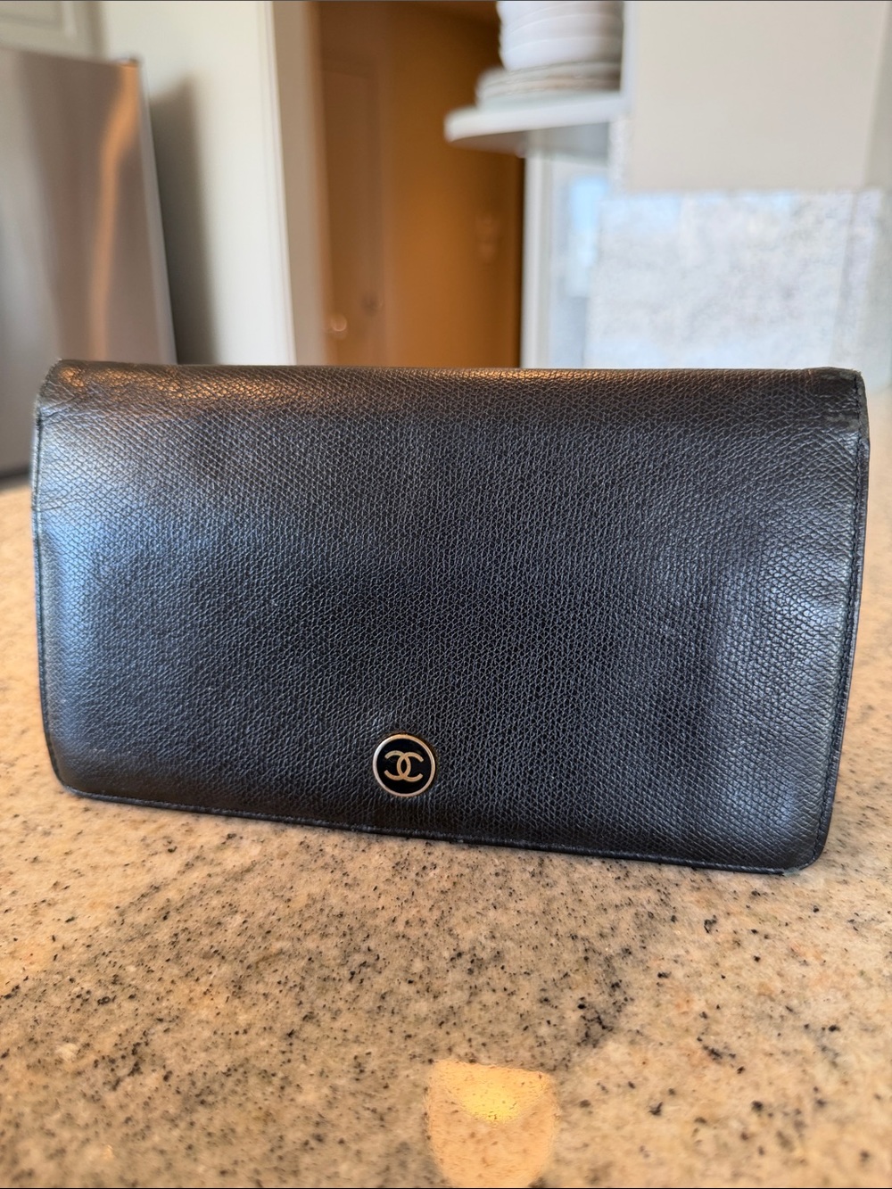 CHANEL Interlocking CC Logo Continental Wallet Vintage